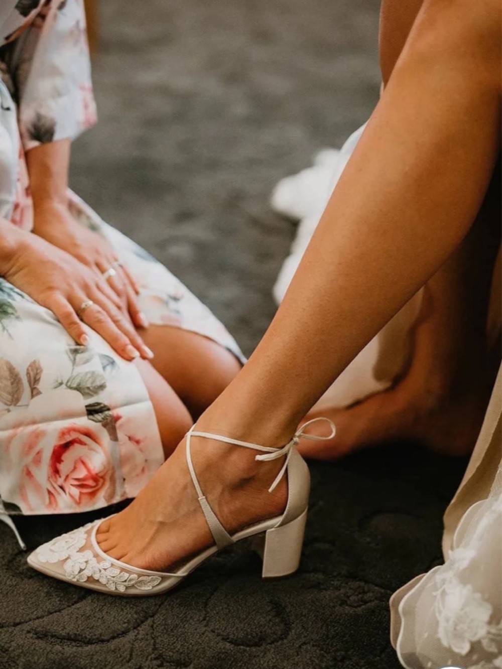 Bella Belle Ivory Lace Pointed Heels - Picture 6 of 6